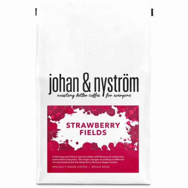 Grãos de café Johan & Nyström Strawberry Fields 250g - Desfrute de um café premium com sabor a morango. Compre online!