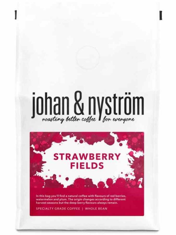Grãos de café Johan & Nyström Strawberry Fields 250g - Desfrute de um café premium com sabor a morango. Compre online!
