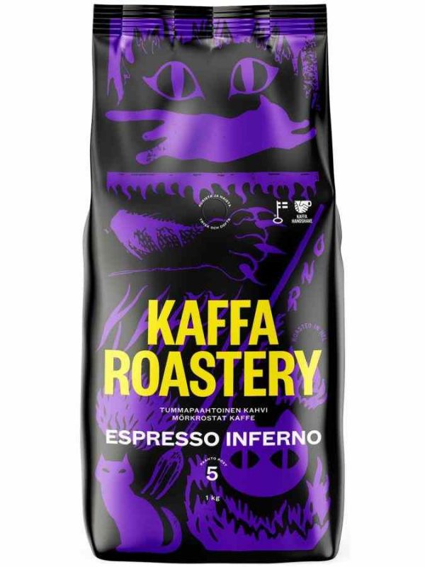 Café Kaffa Roastery Espresso Inferno - Grãos de café premium para um espresso intenso e saboroso. Compre online agora!