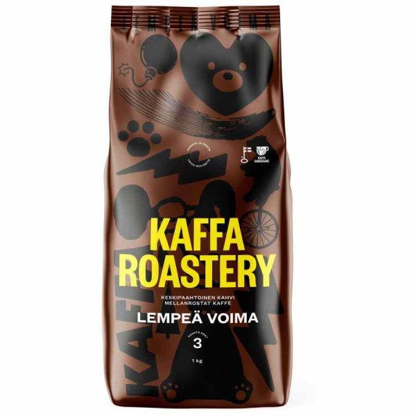 Grãos de café Kaffa Roastery Gentle Power - Sabor intenso e aroma irresistível para os apreciadores exigentes. Compre online!