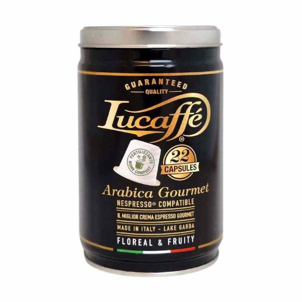 Lucaffé - Cápsulas de café 100% Arábica biodegradáveis compatíveis com Nespresso, 22 unidades - Aroma intenso e sustentável para sua máquina.