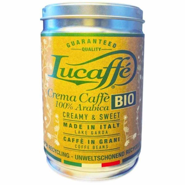 Lucaffé Bio 100% Arábica 250 g Café em Grãos - Café em Grãos de alta qualidade para apreciar em casa ou no trabalho.