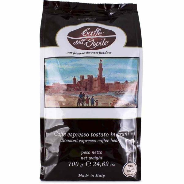 Café premium Lucaffé Caffè Dell'Ospite 700g em grãos, aroma intenso e sabor requintado para apreciadores exigentes. Compre online!
