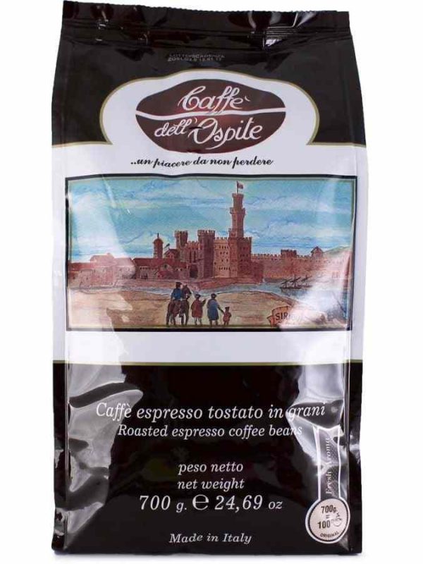 Café premium Lucaffé Caffè Dell'Ospite 700g em grãos, aroma intenso e sabor requintado para apreciadores exigentes. Compre online!