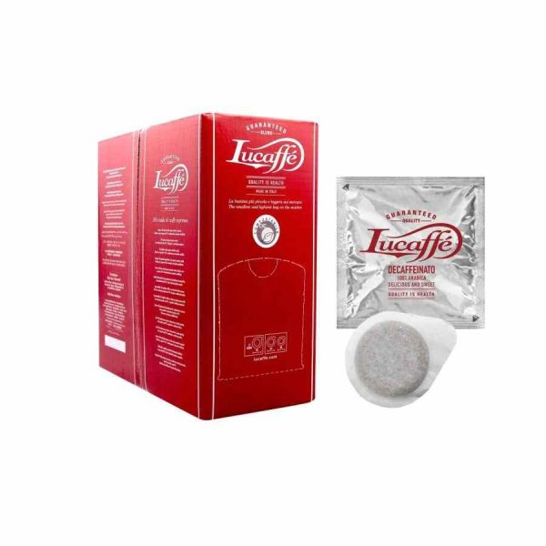 Lucaffé Decaffeinato ESE Espresso Pods 150 un - Café descafeinado de alta qualidade em cápsulas compatíveis com ESE. Aproveite o sabor intenso sem cafeína!