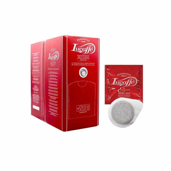Cápsulas de café expresso Lucaffé Exquisit ESE, embalagem económica com 150 unidades para um sabor intenso e sofisticado. Compre já online!