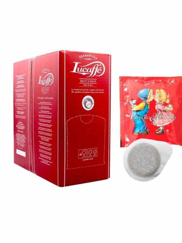 Cápsulas de café expresso Lucaffé Piccolo & Dolce, embalagem de 150 unidades de alta qualidade para compra online. Aproveite!