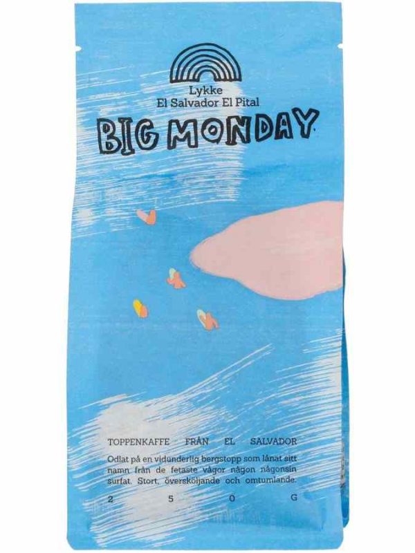 Café especial Happy Big Monday El Salvador 250 g em grãos - Produto premium para comprar online. Aprecie o excelente sabor deste café excepcional!