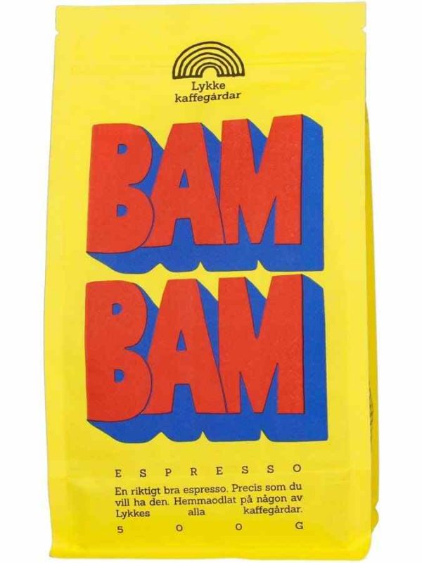 Café em grãos Lykke Espresso BAM BAM de 500 g, torra intensa e aroma exótico para os amantes de café premium. Compre online agora!