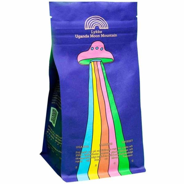 Grãos de café Felicidade UFO Uganda 250 g, originais e de qualidade premium para desfrutar, café em grão.