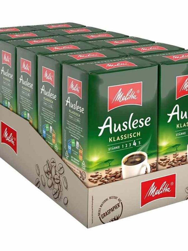 Café moído Melitta Auslese Classic de alta qualidade 12 x 500 g - Compre online agora!
