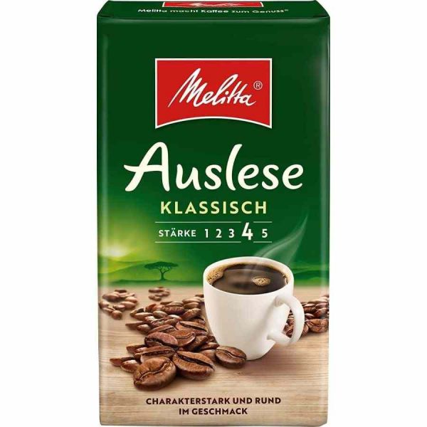 Café Moído Melitta Auslese Classic 500 g - Aroma intenso e sabor marcante para os amantes de café. Compre online!