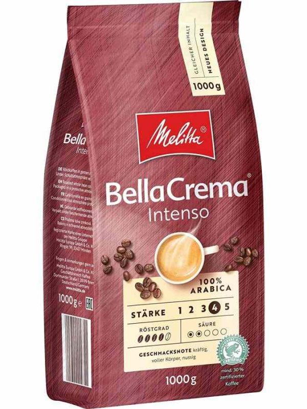 Café em Grãos Melitta BellaCrema Intenso 1 kg - Aroma e sabor intensos para os amantes de café. Compre online agora!