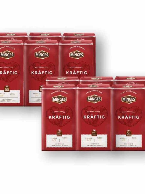 Minges Kraftig 12 x 500 g Café Moído - Aromático e Intenso para os Amantes de Café | Compre Online