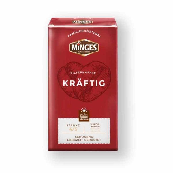 Café Moído Minges Kraftig 500 g - Aroma intenso e sabor robusto para os amantes de café. Compre online o seu café de qualidade!