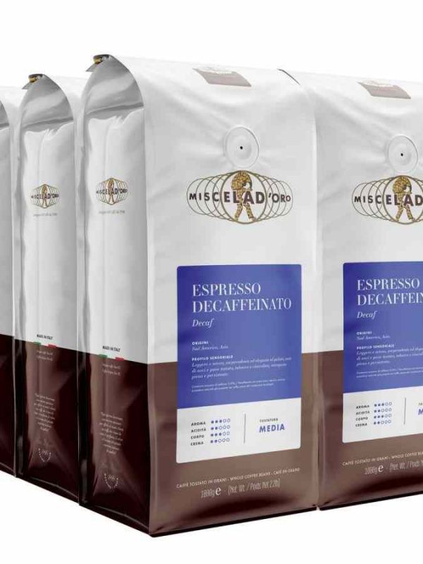 Café descafeinado de alta qualidade - Miscela d'Oro Espresso Decaffeinato. Para apreciar a qualquer hora do dia. Compre online agora!