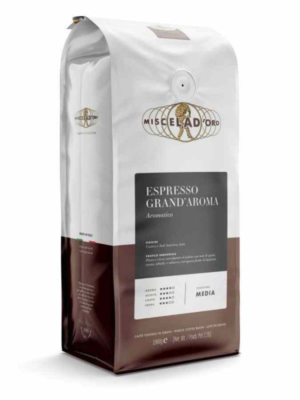 Café Espresso Miscela d'Oro Grand Aroma - Aroma intenso e sabor requintado para os apreciadores de café. Compre online!