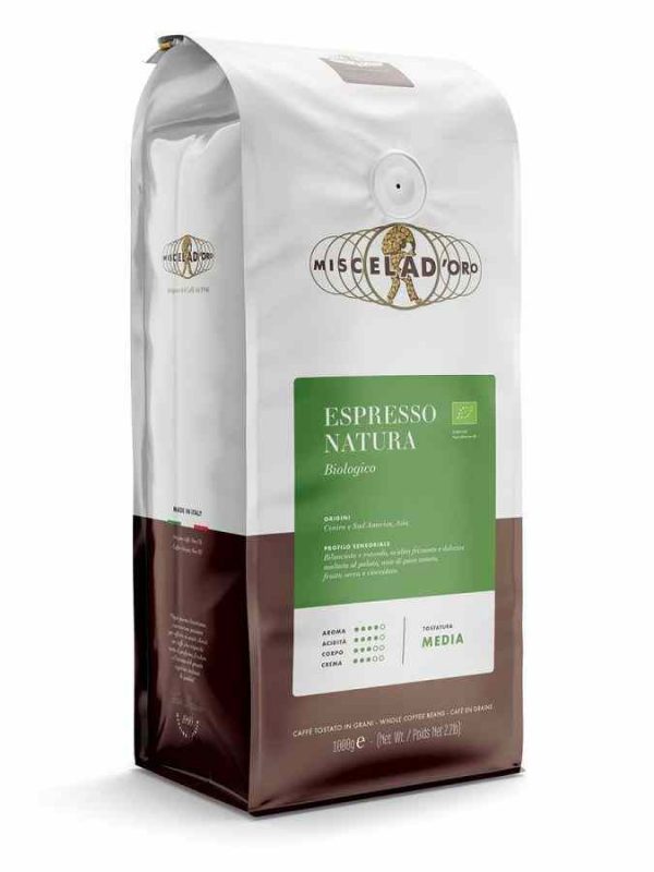 Café expresso de alta qualidade Miscela d'Oro Espresso Natura - Compre Online para Desfrutar em Casa!