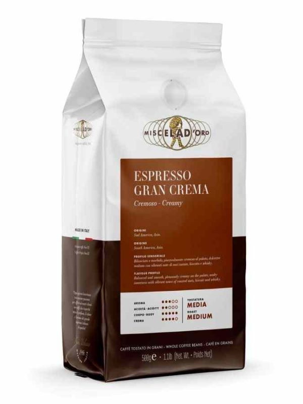Café Miscela d'Oro Grande Creme - Blend premium italiano perfeito para degustar em casa. Aproveite o melhor sabor!
