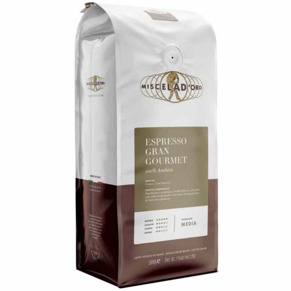 Café Miscela d'Oro Gran Gourmet 100% Arábica: Desfrute do melhor café em grãos para os mais exigentes apreciadores. Compre online agora!