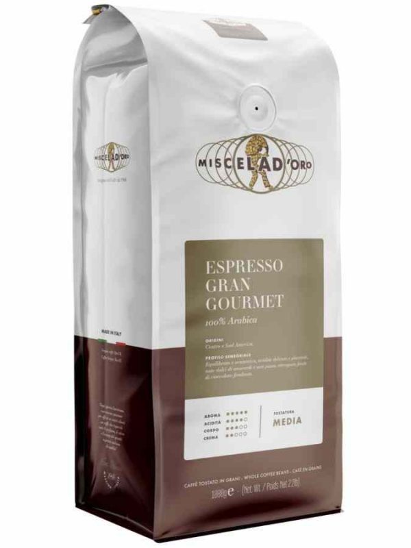 Café Miscela d'Oro Gran Gourmet 100% Arábica: Desfrute do melhor café em grãos para os mais exigentes apreciadores. Compre online agora!