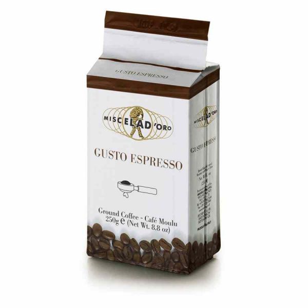 Café moído Miscela d'Oro Gusto Espresso 250g | Aroma intenso e sabor único para um café perfeito | Compre online ao melhor preço.