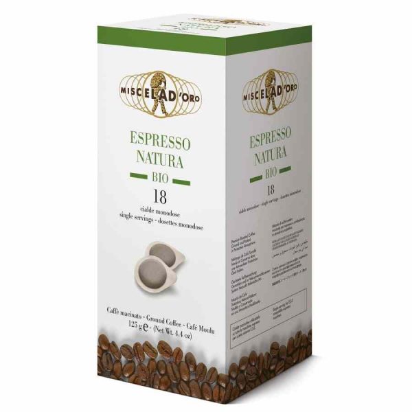 Cápsulas de Café Espresso Miscela d'Oro Natura E.S.E. - Compatíveis com Máquinas de Café Espresso | Compre Online
