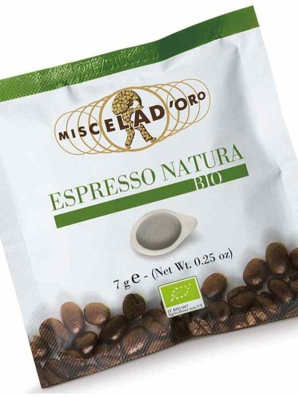 Venda online: Embalagem de Pastilhas de Café Espresso Miscela d'Oro Natura E.S.E. de alta qualidade - Compatível com Máquinas E.S.E.