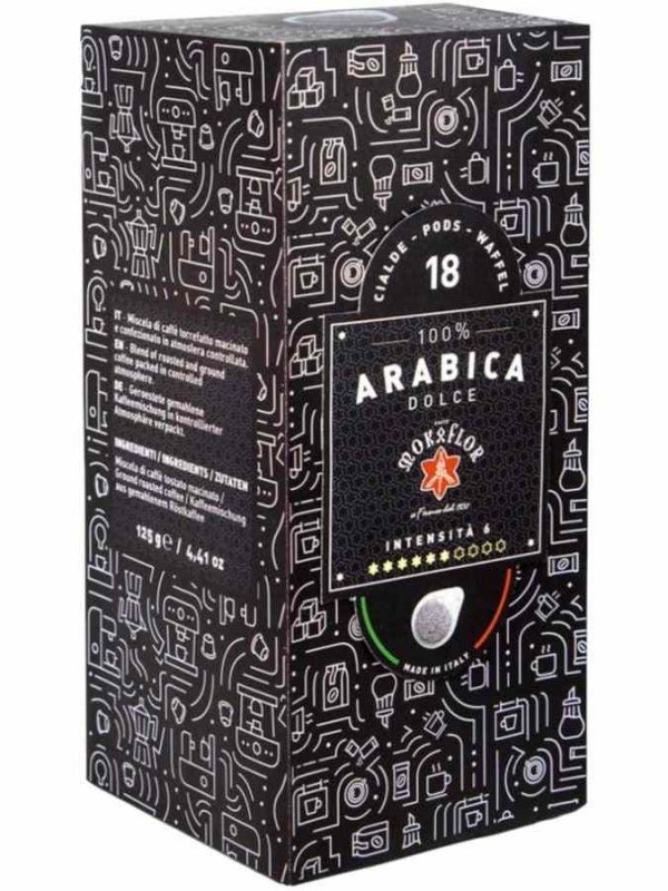 Cápsulas de café expresso Mokaflor 100% Dolce Arábica E.S.E. - 18 unidades: Desfrute do melhor café com intensidade e sabor inigualáveis. Compre online!