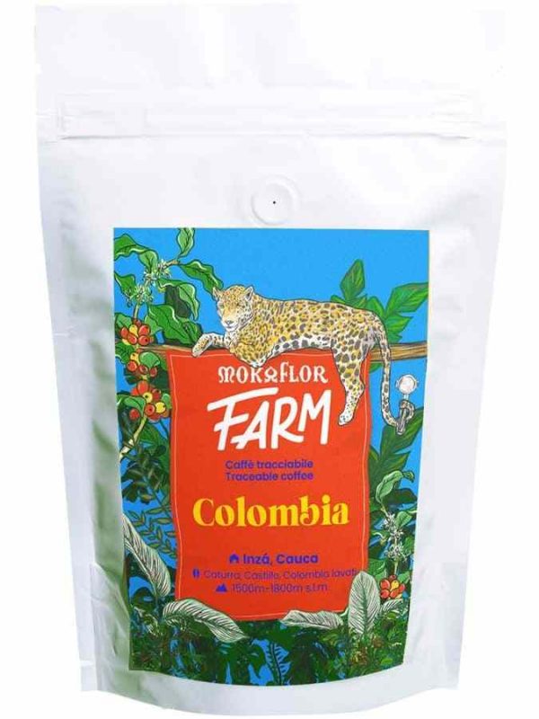 Café em grãos Mokaflor FARM Colômbia Inzà Cauca 250 g: aroma rico e intenso, perfeito para os amantes de café premium. Compre já!