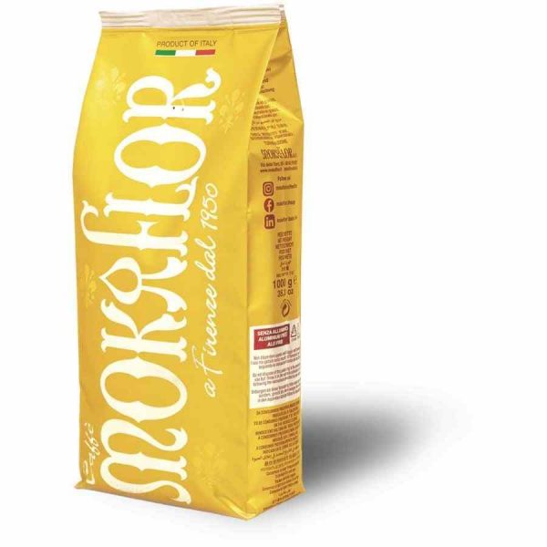 Grãos de café Mokaflor Oro - Delicie-se com a perfeição do café premium italiano. Desfrute de uma experiência única ao saborear este produto.