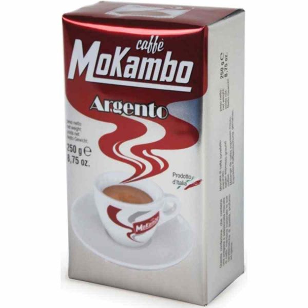 Café Mokambo Argento Premium - Aroma intenso e sabor requintado em cada chávena. Desfrute de uma experiência única. Compre já!