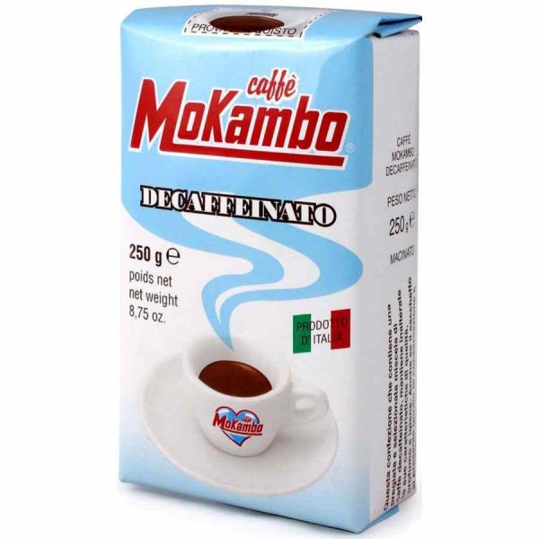 Café descafeinado Mokambo Decaffeinato - Aromático e suave sem cafeína, ideal para quem aprecia um café de qualidade. Aproveite!