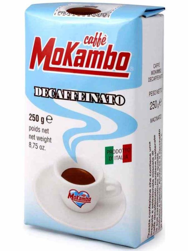 Café descafeinado Mokambo Decaffeinato - Aromático e suave sem cafeína, ideal para quem aprecia um café de qualidade. Aproveite!