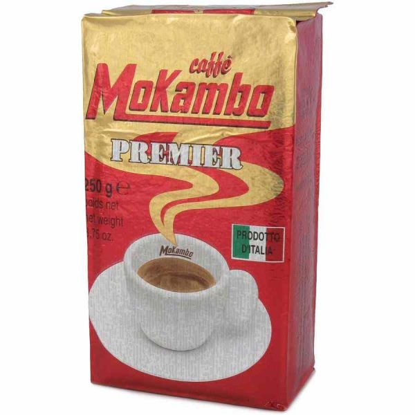 Desfrute do sabor refinado do café moído Mokambo Premier 250g, uma escolha premium para os amantes de café. Compre online agora!