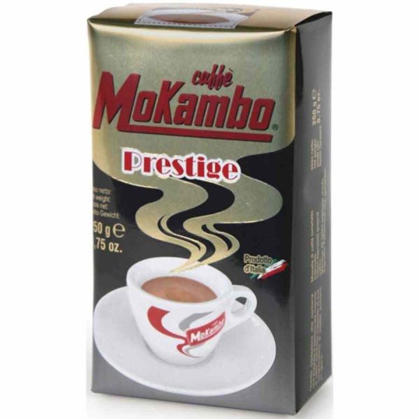 Mokambo Prestige 250 g Café Moído: Desfrute do sabor intenso deste café moído de qualidade premium. Compre online!