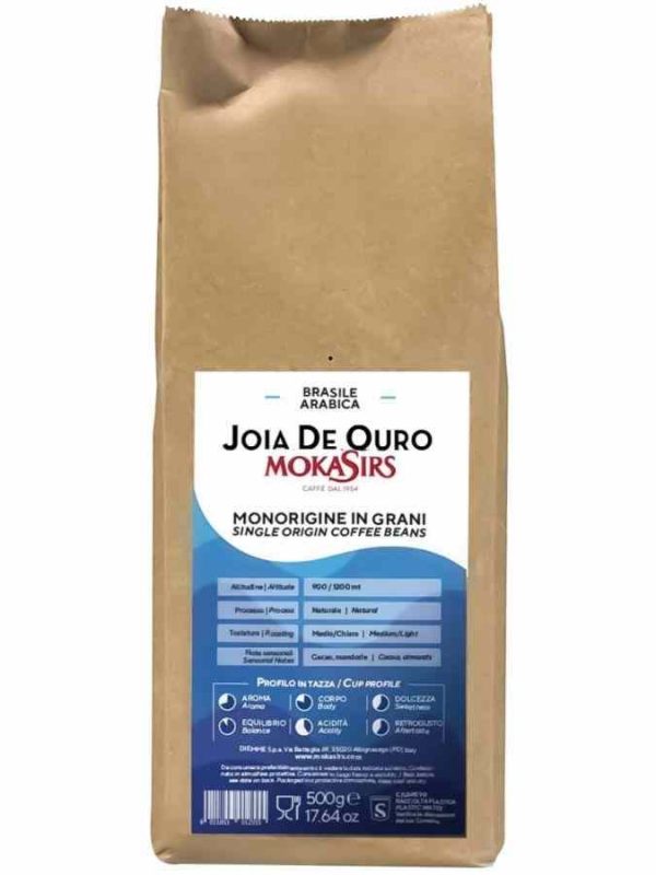 Café MokaSirs Brasil Santos Joia De Ouro 500 g - Sabor intenso e aroma irresistível. Compre online o melhor café do Brasil!