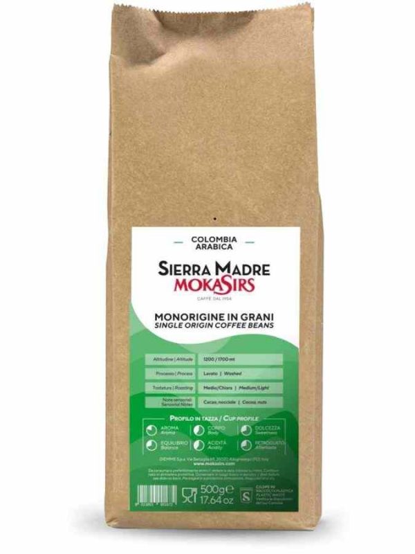 Café colombiano de alta qualidade MokaSirs Colômbia Sierra Madre 500 g - Compre online e desfrute do melhor sabor do café!