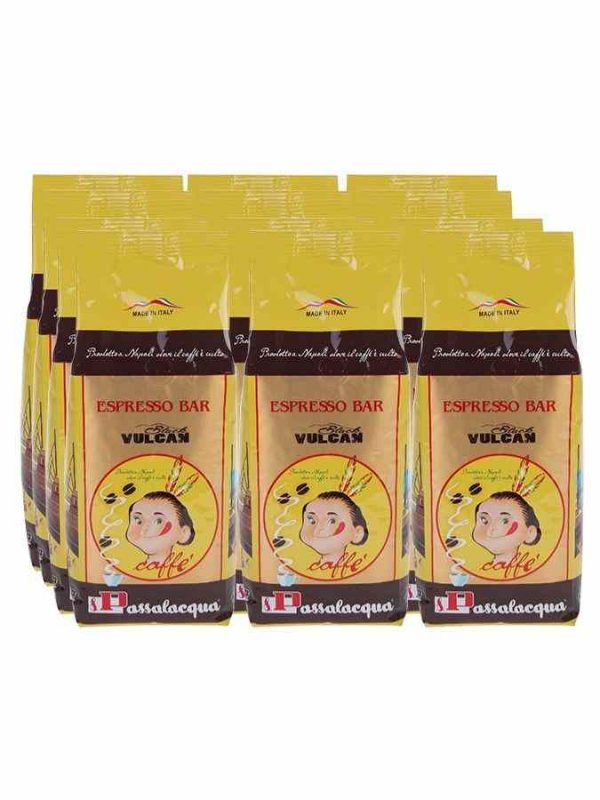 Café em grãos Passalacqua Black Vulcan de alta qualidade, 12 x 500 g - Compre online o melhor café!