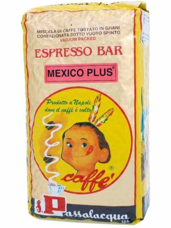 Café Passalacqua México Plus 1kg em grãos - Sabor intenso e aroma único para apreciadores de café exigentes. Compre online agora!