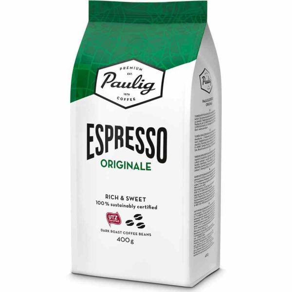 Feijões de café Paulig Espresso Originale 400g de alta qualidade para compra online - Delicie-se com o aroma e sabor intenso!