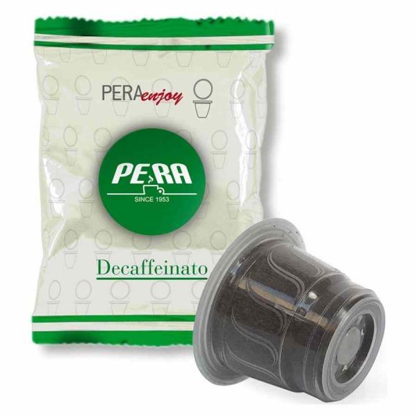 Cápsulas de Café Descafeinado Compatíveis Nespresso Pêra 50 un - Desfrute do sabor intenso do café descafeinado, compatíveis com máquinas Nespresso. Compre online!