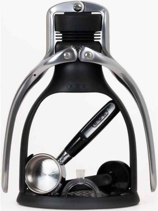Máquina de café expresso manual ROK EspressoGC preta - Prepare café artesanal de qualidade superior em casa. Design elegante e funcional. Compre online agora!