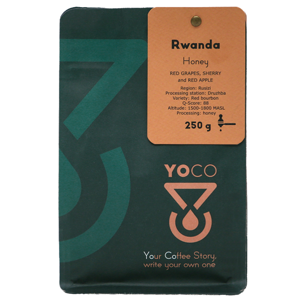 Ruanda Mel | Café Expresso 250g - Delicie-se com o aroma intenso deste café de alta qualidade para compra online, proveniente de Ruanda.