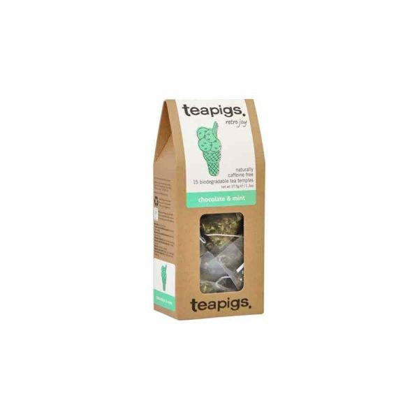 Chá de Chocolate e Menta Teapigs - Embalagem com 15 Saquinhos de Chá de Alta Qualidade. Aprecie esta deliciosa infusão online!