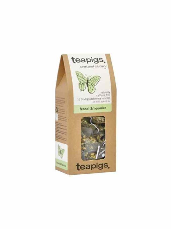 Infusão de Funcho e Alcaçuz Teapigs - 15 saquetas de chá premium para relaxar e apreciar. Chá de alta qualidade à distância de um clique.