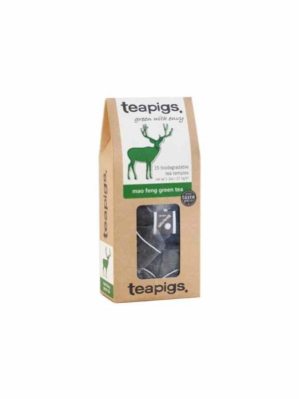 Saquinhos de chá verde Teapigs Mao Feng - Delicioso chá verde premium para momentos relaxantes. Compre online agora e mime-se!