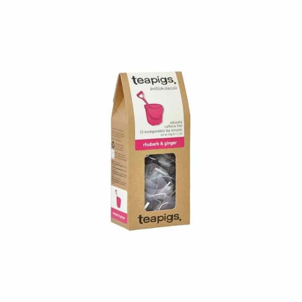 Chá de ruibarbo e gengibre Teapigs - 15 saquetas de chá de qualidade premium, um sabor irresistível. Aproveite este delicioso chá!