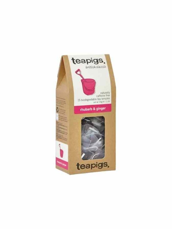 Chá de ruibarbo e gengibre Teapigs - 15 saquetas de chá de qualidade premium, um sabor irresistível. Aproveite este delicioso chá!