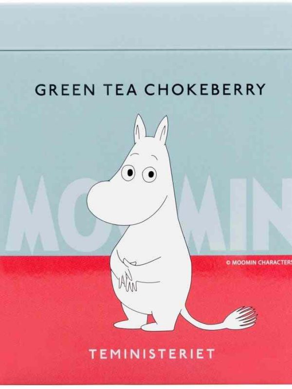 Chá verde de aronia Teministeriet Moomin de alta qualidade, 100g. Compre agora e desfrute deste delicioso chá solto. Ideal para relaxar!